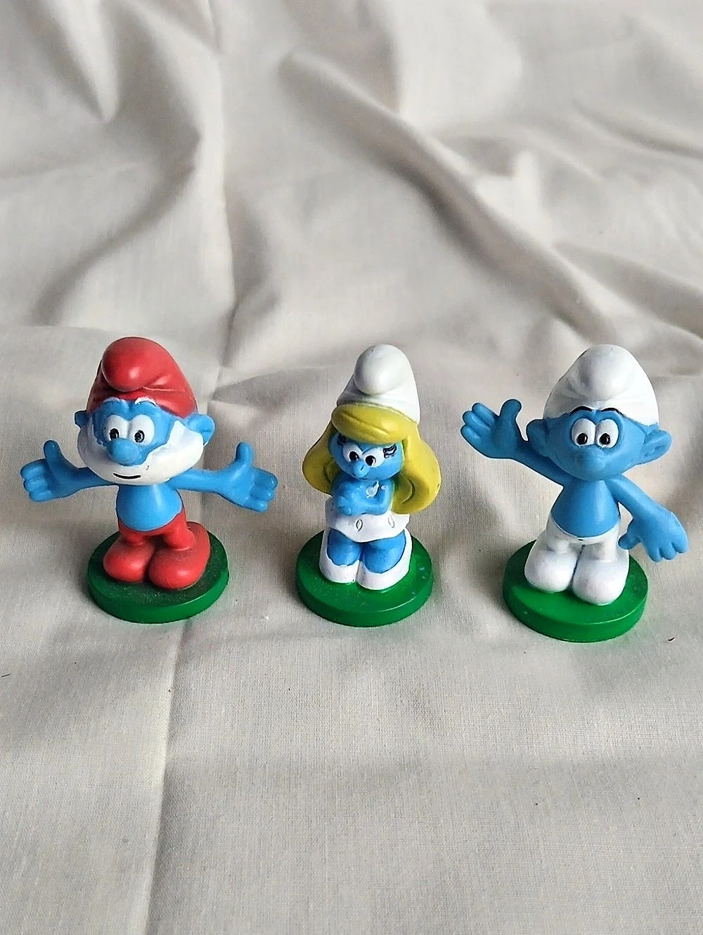 Schleich Smurf Figurine Set of 3 Blue & Green